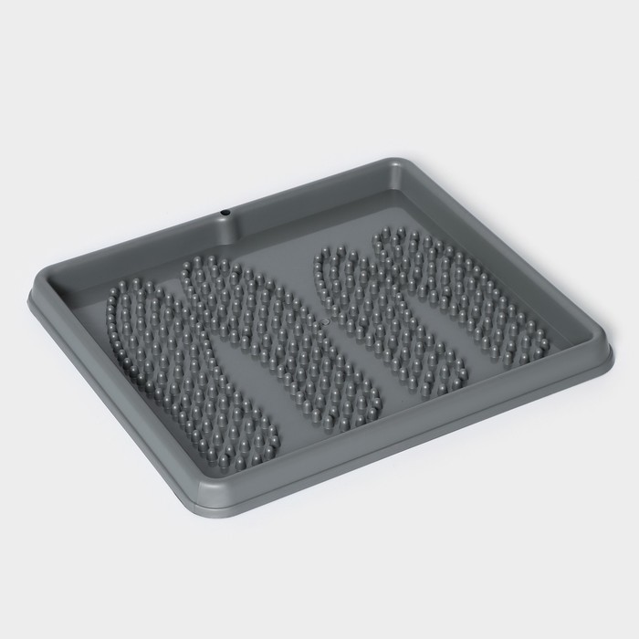Лоток для обуви малый Darel plastic, 43.5×39 см, пластик, серый