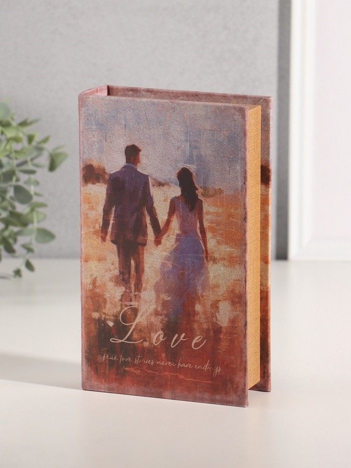 Шкатулка книга-сейф «Любовь» дерево, искусственная кожа, 21×13×5 см