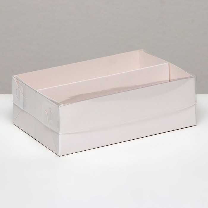 Коробка для макарун, с ложементом, белая 16.5×10.5×5.5 см (Цена за 50 шт.)