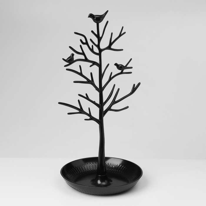 Подставка универсальная «Птички на дереве», 15.5×15.5×32 см, белая