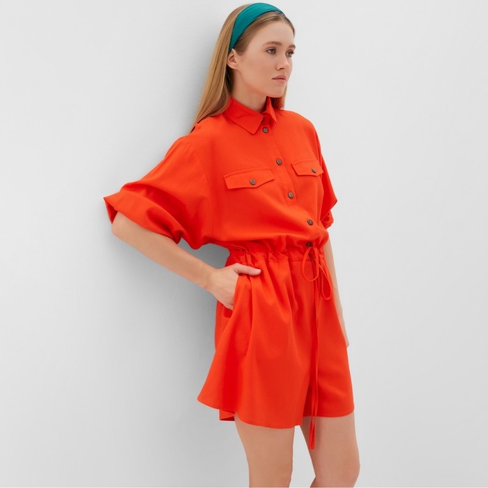 Комбинезон женский Minaku: Casual Collection цвет абрикосовый  р-р 44