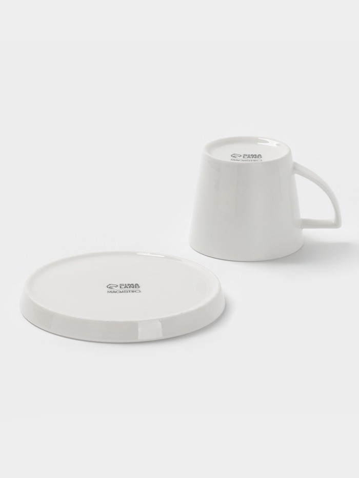 Чайная пара Magistro White Snow, 270 мл, фарфор, белая