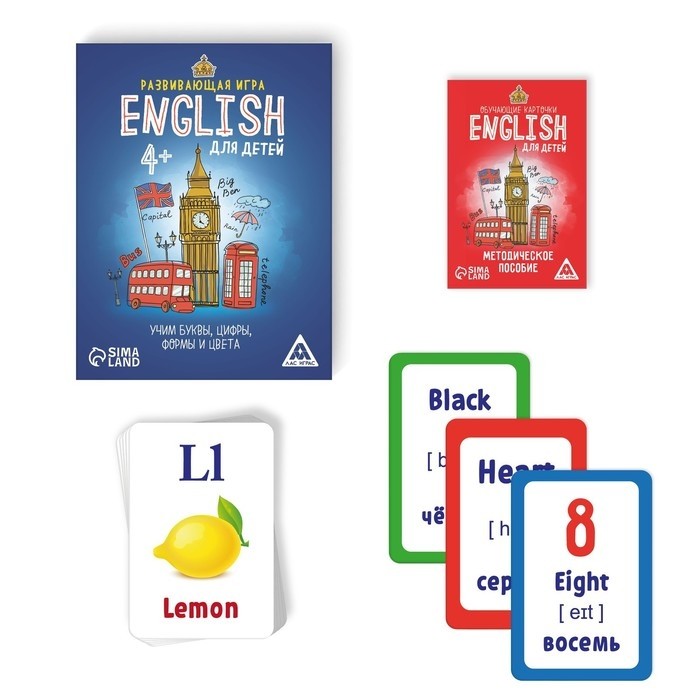 Настольная игра «English для детей», 70 карт, 4+