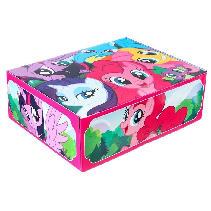 Подарочная коробка складная с игрой внутри, 28 х 21 х 9 см, My little pony