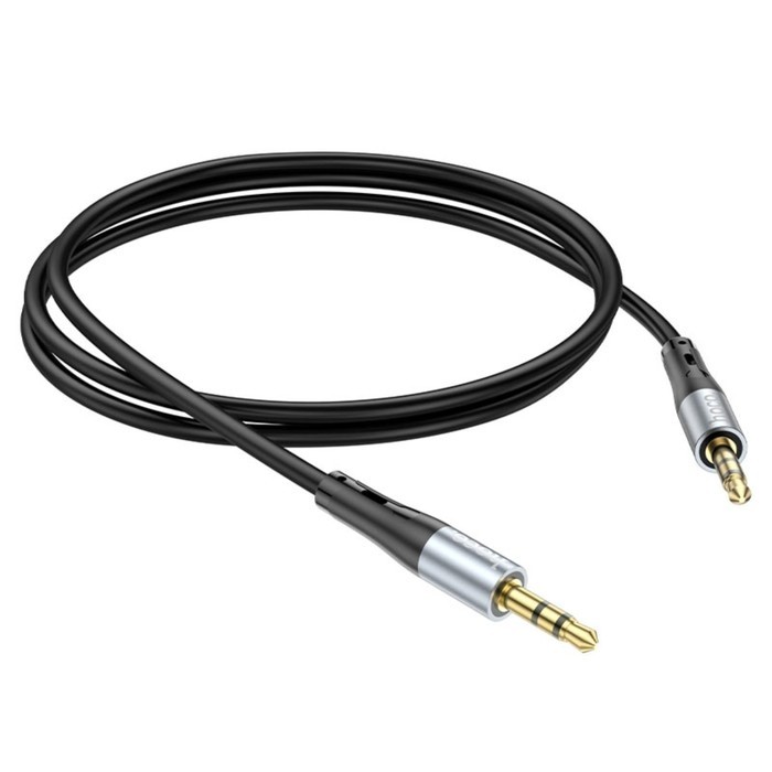 Кабель AUX Hoco UPA22, Jack 3.5 мм (m) - Jack 3.5 мм (m), 1 м, силикон, чёрный