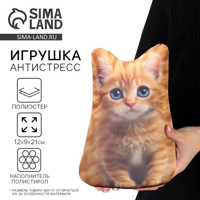 Антистресс игрушка «Котёнок рыжий»