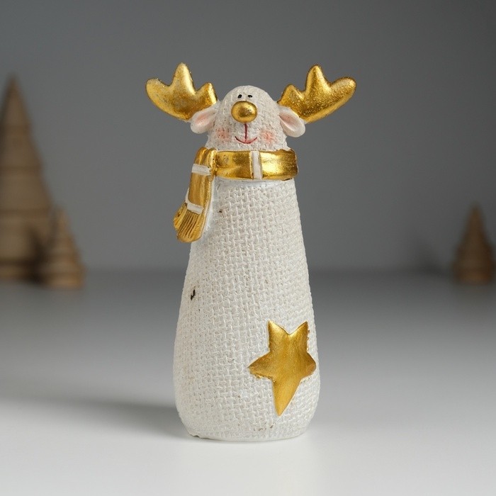 Фигурка полистоун «Олень из мешковины в шарфике», 6.5×5×11.5 см