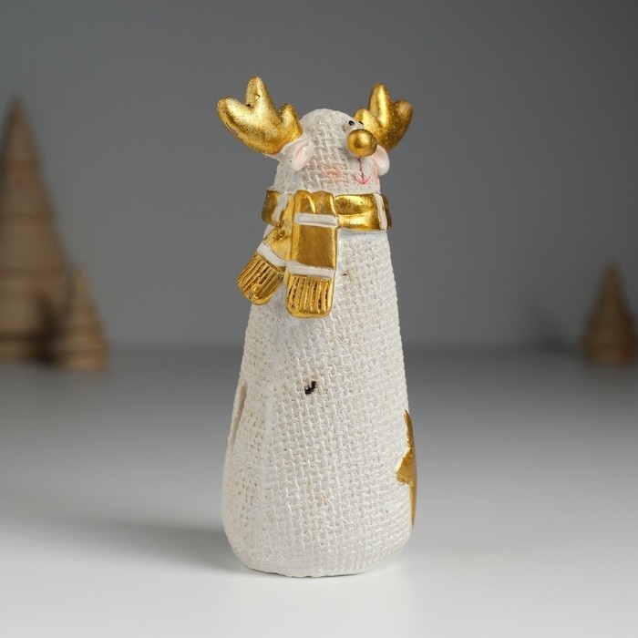 Фигурка полистоун «Олень из мешковины в шарфике», 6.5×5×11.5 см