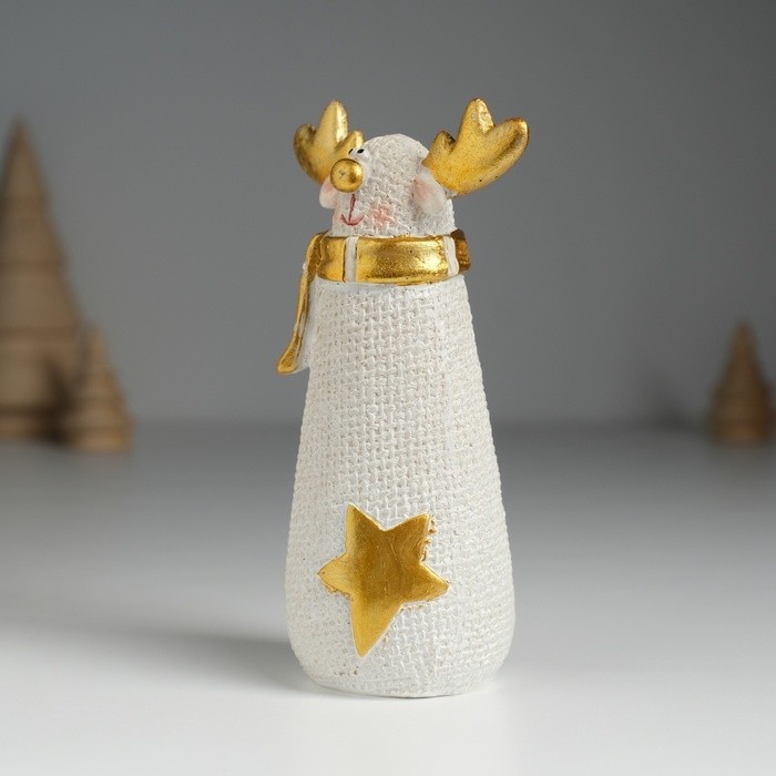 Фигурка полистоун «Олень из мешковины в шарфике», 6.5×5×11.5 см