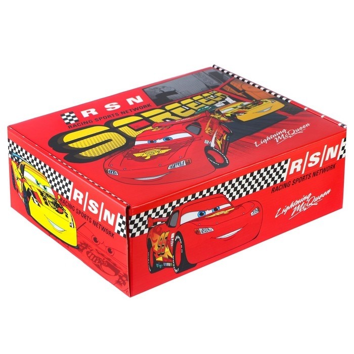 Подарочная коробка складная с игрой внутри, 28 х 21 х 9 см, Тачки