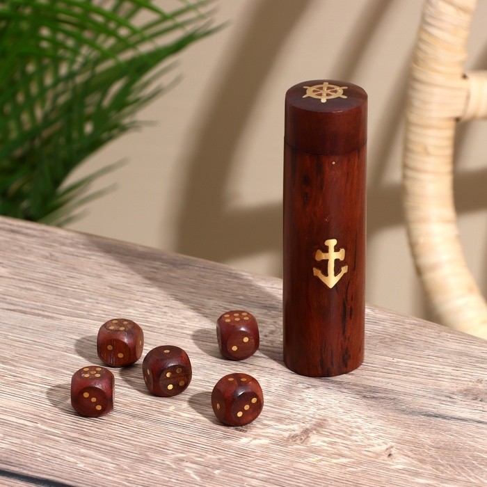 Кубики игральные «Море», дерево, латунь