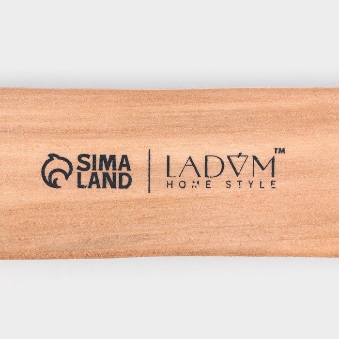 Щётка для одежды и обуви деревянная LaDо́m, 18.5×5×4 см, 200 пучков, искусственный ворс