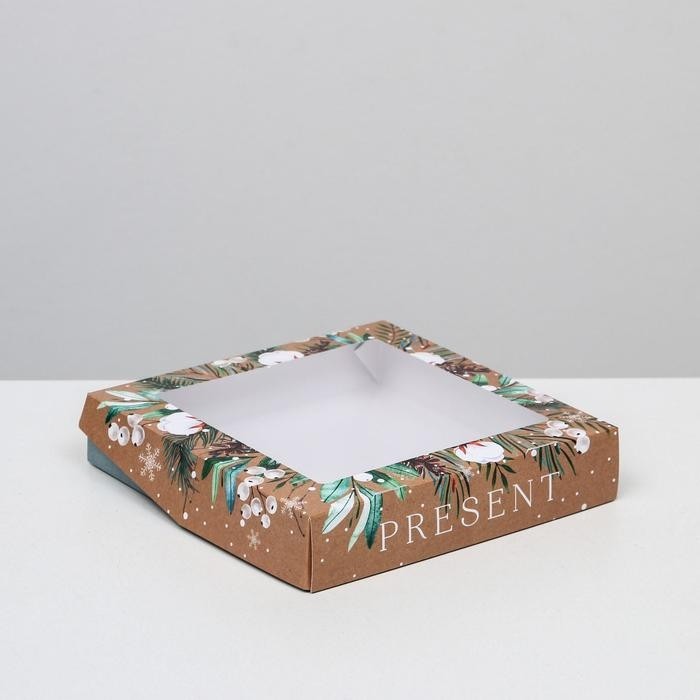 Коробка складная «Present», 20 х 20 х 4 см (Цена за 5 шт.)