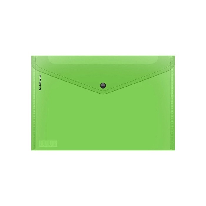 Папка-конверт на кнопке А4, 180 мкм, ErichKrause Glossy Neon, полупрозрачная, до 120 листов, МИКС (Цена за 24 шт.)