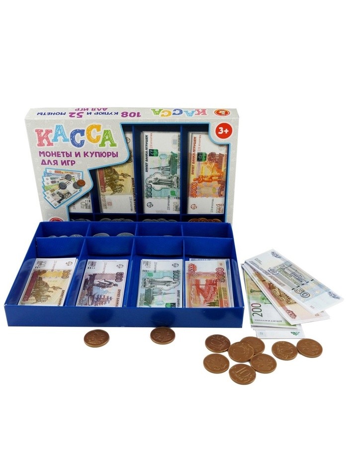 Обучающая игра «Касса. Монеты и купюры для игр»