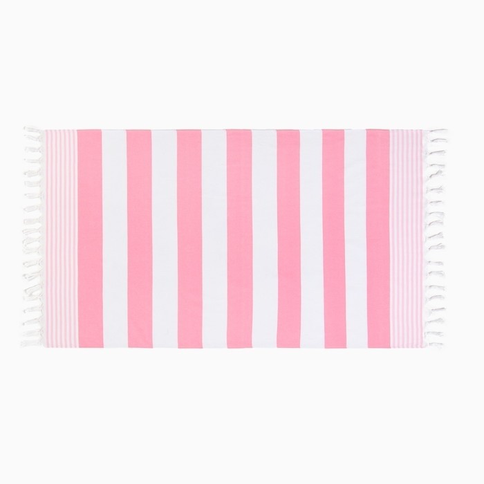 Полотенце - пештемаль пляжное, 100×180 см, 100% хлопок, 180 г/м², розовое