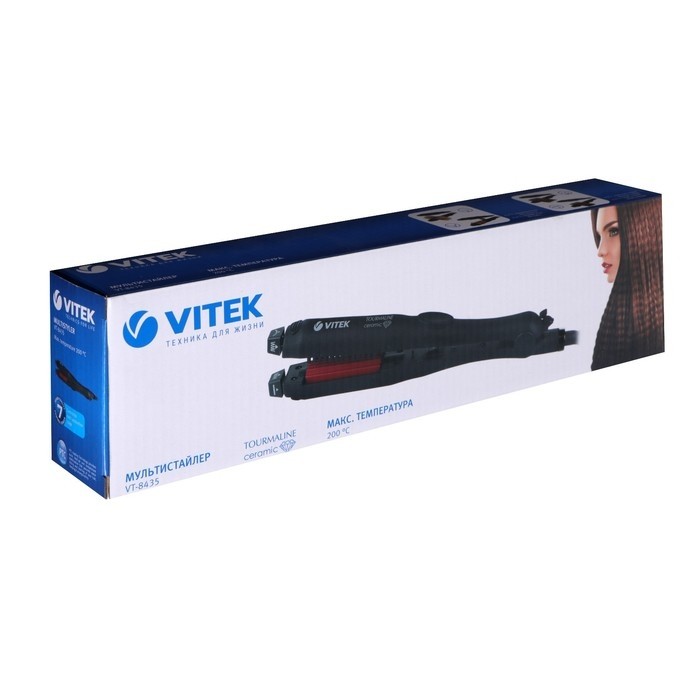 Мультистайлер Vitek VT-8435 MC, 25 Вт, керамические пластины, до 220 °C