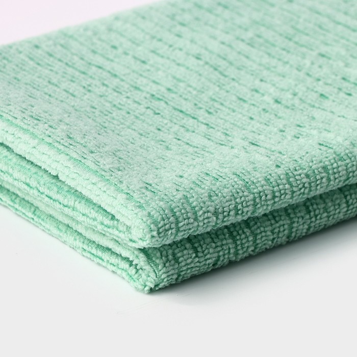 Тряпка для пола Доляна, 220 г/м², 50×60 см, микрофибра, с оверлоком, МИКС