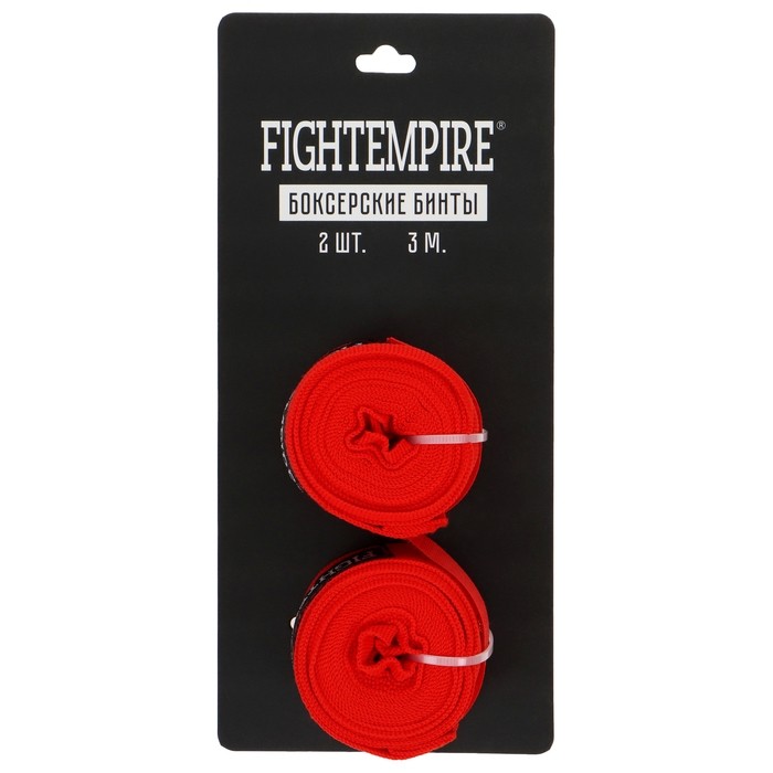 Бинт боксёрский эластичный FIGHT EMPIRE 4 м, цвет красный