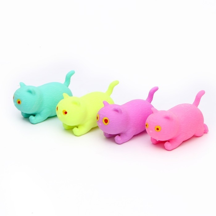 Антистресс игрушка «Котик», мялка с пастой, МИКС (Цена за 12 шт.)