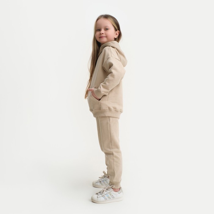 Костюм детский (худи, брюки) KAFTAN Basic line, размер 28 (86-92 см), цвет кофейный