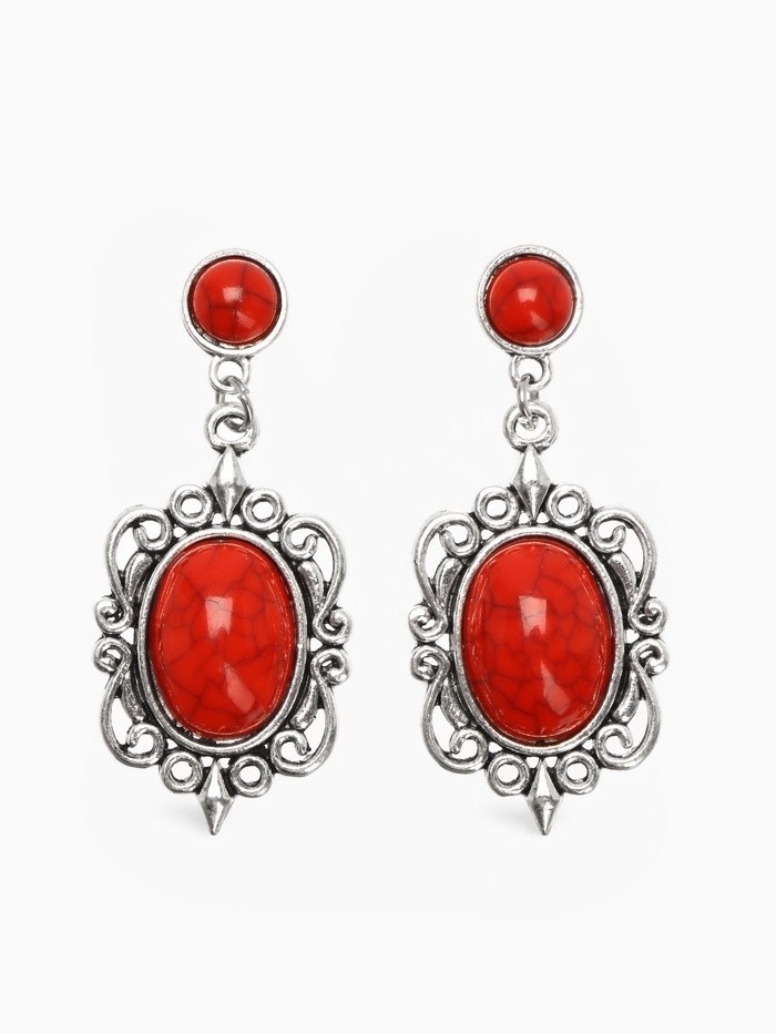 Серьги «Ажур» капля винтаж, чёрные в чернённом серебре