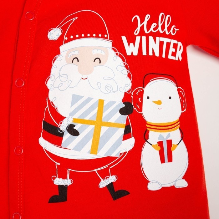 Комбинезон Крошка Я "Happy winter", красный
