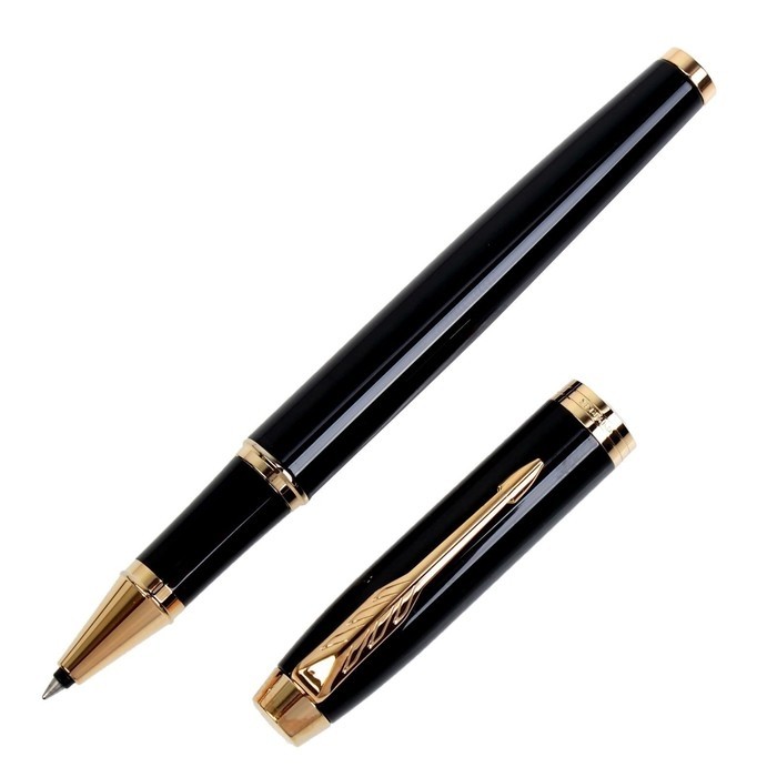 Ручка роллер Parker IM Core Black GT F, корпус пластиковый чёрный/глянцевый/золотой, чёрные чернила