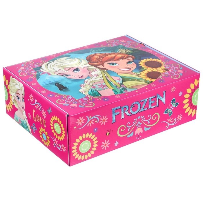Подарочная коробка складная с игрой внутри, 28 х 21 х 9 см, Холодное сердце
