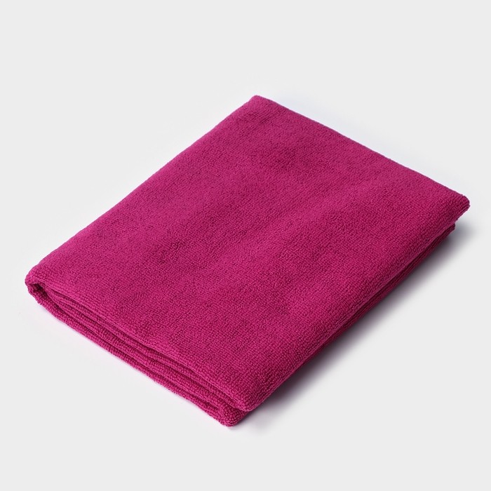 Тряпка для пола Доляна, 220 г/м², 80×100 см, микрофибра, с оверлоком, розовая