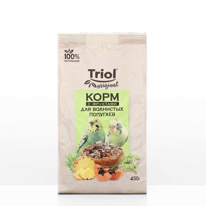 Корм Triol для волнистых попугаев, с фруктами, 450 г (Цена за 2 шт.)