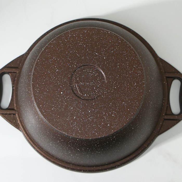 Кастрюля KUKMARA, 2 л, d=22 см, h=15 см, антипригарное покрытие, литой алюминий, цвет кофейный мрамор