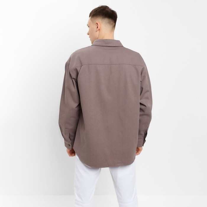 Рубашка мужская MIST oversize р.52, серый