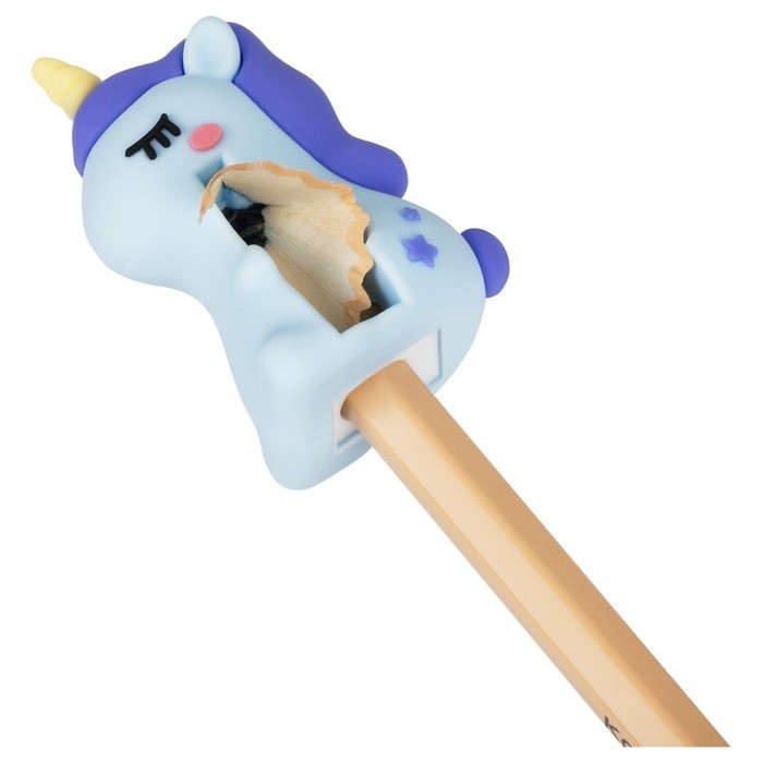 Точилка MESHU «Unicorn», 1 отверстие, МИКС