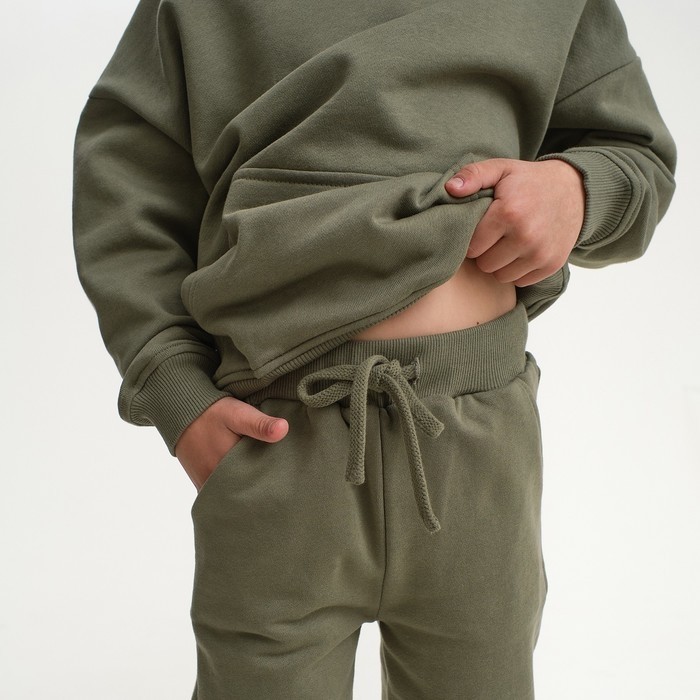 Костюм детский (худи, брюки) KAFTAN Basic line, размер 34 (122-128 см), хаки