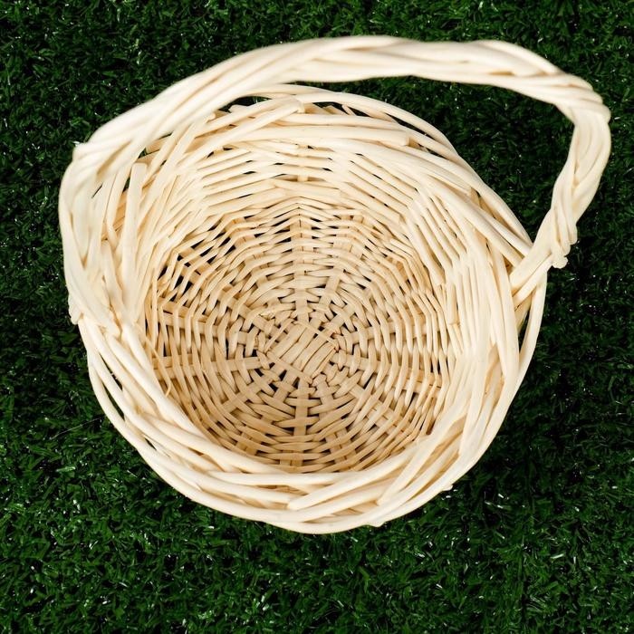 Корзина плетёная, ива, d=15xH6/20 см