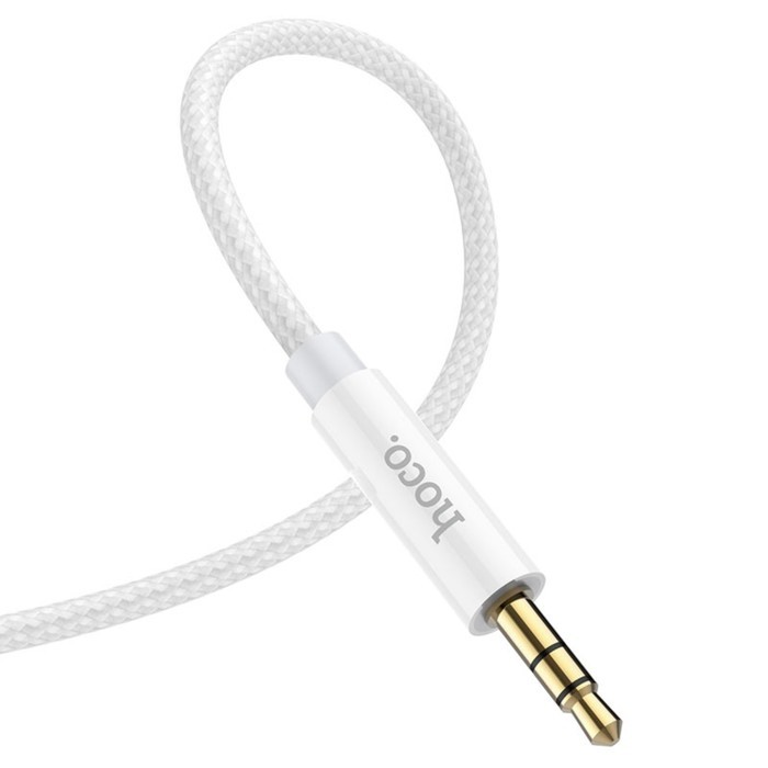 Кабель Hoco UPA19, Jack 3.5 мм (m) - Lightning, 1 м, нейлон, серебристый