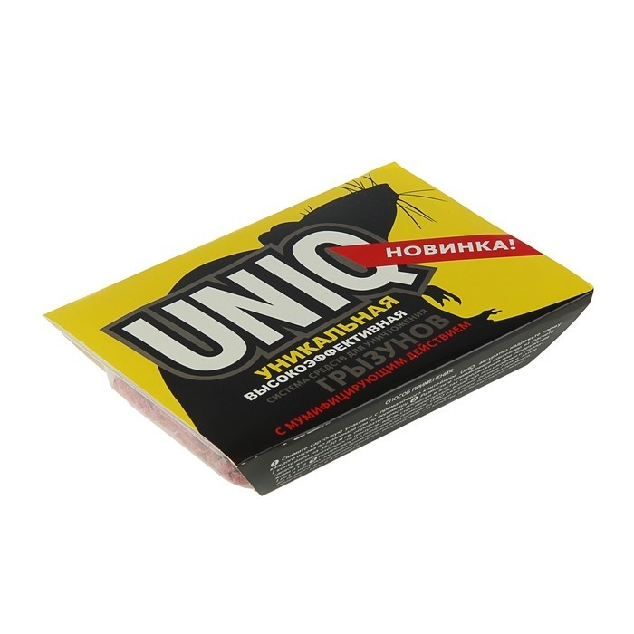 Средство от грызунов UNIQ 2 в1, высокоэффективная система, гель 150 г + гранулы 100 г (Цена за 2 шт.)