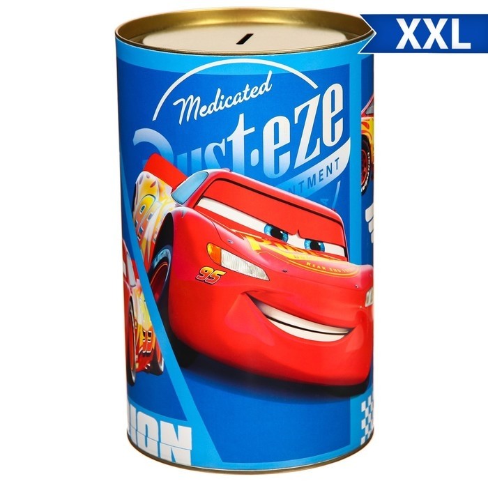 Копилка металлическая, 20.5 см × 12 см × 12 см, XXL Champion, Тачки