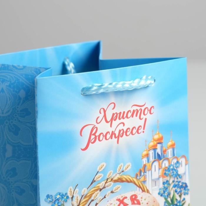 Пакет подарочный, упаковка на Пасху «Христос Воскресе», 10×16×10 см (Цена за 3 шт.)