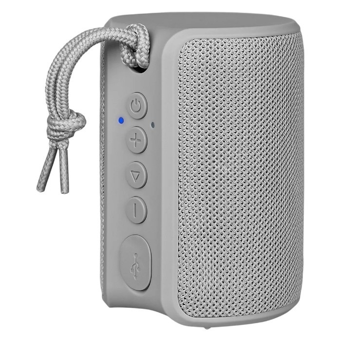 Портативная колонка TFN Play, 5 Вт, BT 5.0, microUSB, IPX7, 1800 мАч, серая