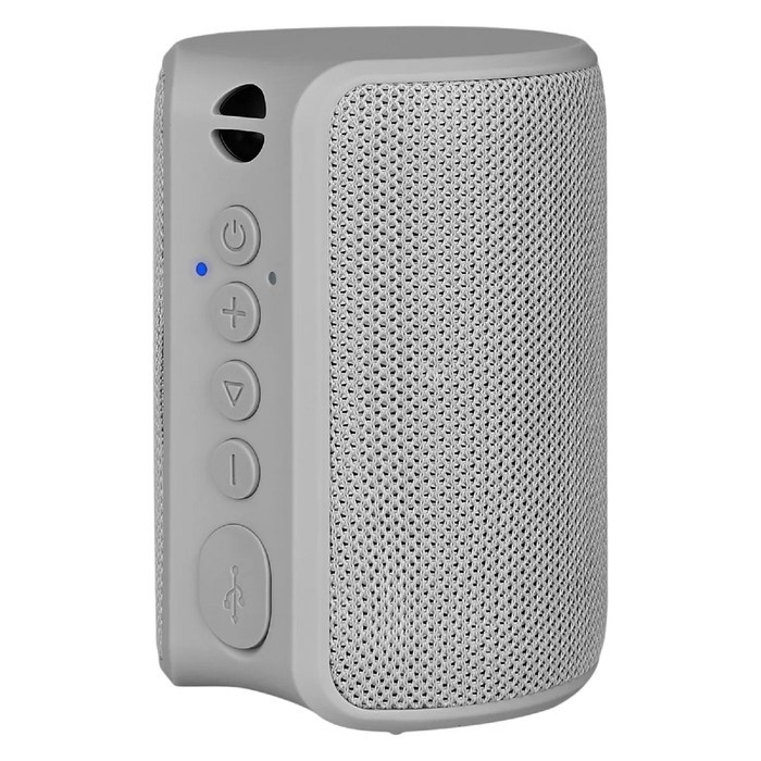 Портативная колонка TFN Play, 5 Вт, BT 5.0, microUSB, IPX7, 1800 мАч, серая