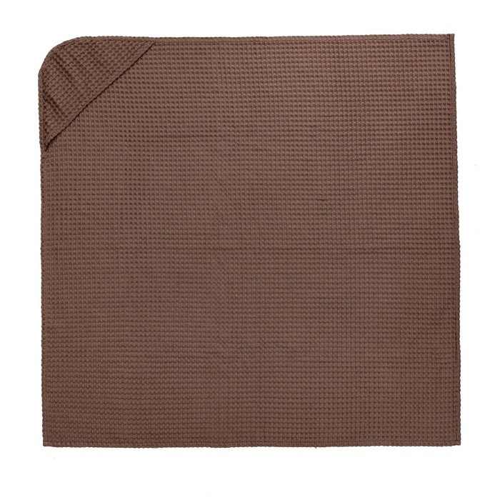 Полотенце уголок вафельное Крошка Я "Boho" 120х120 см, цвет мокко, 100% хлопок, 290 г/м2