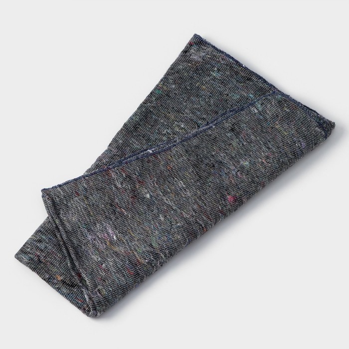 Салфетка - тряпка хозяйственная Доляна, 80×100 см, плотность 180 г/м², строчка 2,5 мм, с оверлоком, серая