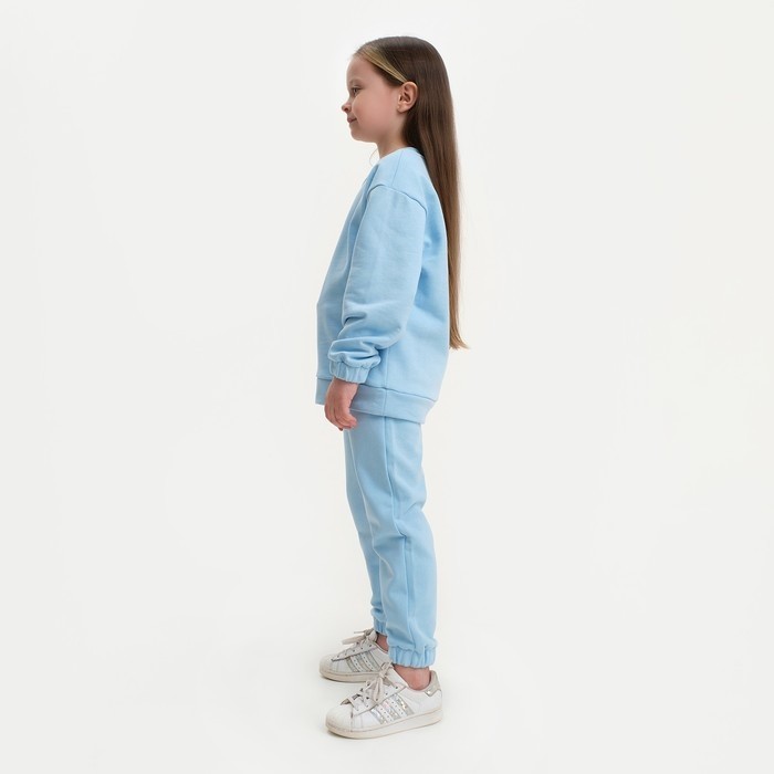 Костюм детский (свитшот, брюки) KAFTAN Basic line, размер 30 (98-104 см), голубой