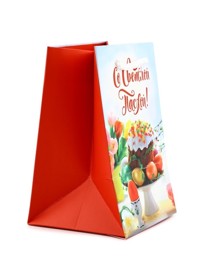 Пакет подарочный, упаковка, «Со Светлой Пасхой!» 10×16×10 см (Цена за 3 шт.)