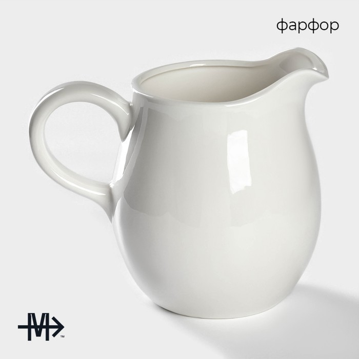 Кувшин для воды Magistro «Бланш», 1.6 л, 15×18 см, фарфор, белый