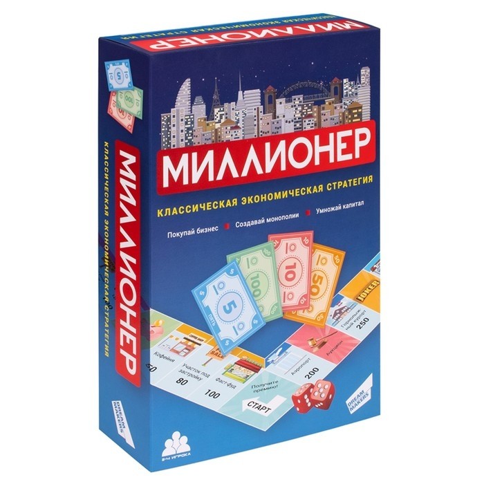 Настольная игра «Миллионер», 2-4 игрока, 6+