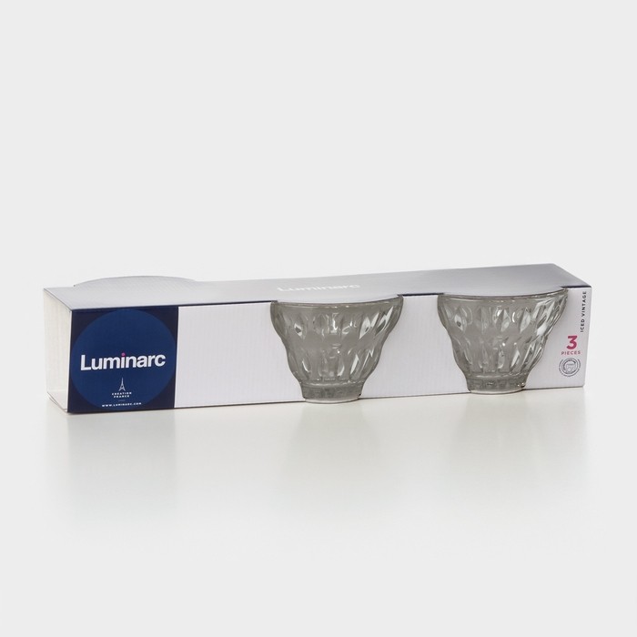 Набор креманок Luminarc Iced «Винтаж», 350 мл, стекло, 3 шт.