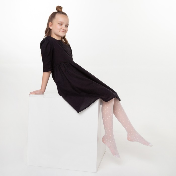 Колготки детские нарядные ANABEL 20 ден цвет белый (bianco), рост 104-110